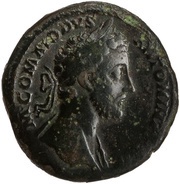 Sestertius - Commodus IVPPITER CONSERVATOR TR P VI IMP IIII COS III P P S C; Jupiter obverse image