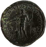 Sestertius - Commodus IVPPITER CONSERVATOR TR P VI IMP IIII COS III P P S C; Jupiter, Rome, 181 reverse image