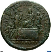 Sestertius - Commodus LIB AVG IIII TR P VI IMP IIII COS III P P S C; Liberalitas, Rome, 181 reverse image