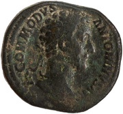 Sestertius - Commodus LIBERTAS AVG TR P VI IMP IIII COS III P P S C; Libertas obverse image