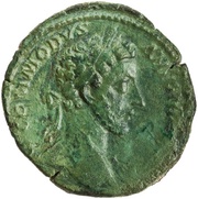 Sestertius - Commodus PROV DEOR TR P VI IMP IIII COS III P P S C; Providentia obverse image