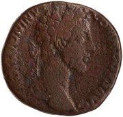 Sestertius - Commodus TR P VII IMP IIII COS III P P S C; Annona, Concordia, and Victory obverse image
