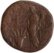 Sestertius - Commodus TR P VII IMP IIII COS III P P S C; Annona, Concordia, and Victory, Rome, 181-182 reverse image