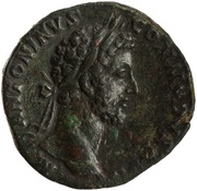 Sestertius - Commodus FEL AVG TR P VII IMP IIII COS III P P S C; Felicitas obverse image