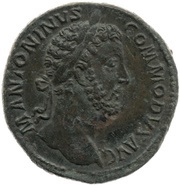 Sestertius - Commodus VIRTVTI AVGVSTI TR P VII IMP IIII COS III P P S C obverse image