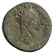 Sestertius - Commodus P M TR P VIII IMP VI COS IIII P P S C; Pax obverse image