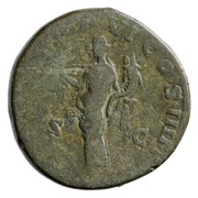 Sestertius - Commodus P M TR P VIII IMP VI COS IIII P P S C; Pax, Rome, 183 reverse image
