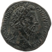 Sestertius - Commodus ANN AVG P M TR P VIII IMP VI COS III P P S C; Annona obverse image