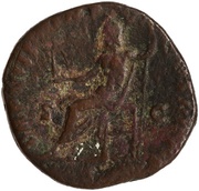 Sestertius - Commodus TR P VIII IMP VI COS IIII P P S C; Jupiter and Victory, Rome, 183 reverse image