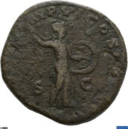 Sestertius - Commodus TR P VIII IMP VI COS IIII P P S C; Minerva, Rome, 183 reverse image