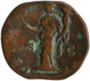 Sestertius - Commodus TR P VIII IMP VI COS IIII P P S C; Felicitas, Rome, 183 reverse image