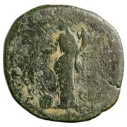 Sestertius - Commodus TR P VIII IMP VI COS IIII P P S C; Fortuna, Rome, 183 reverse image