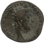 Sestertius - Commodus TR P VIII IMP VI COS IIII P P S C; Pax obverse image