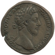 Sestertius - Commodus TR P VIII IMP VI COS IIII P P S C; Victory obverse image