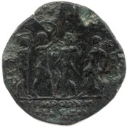 Sestertius - Commodus TEMPORVM FELICITAS TR P VIII IMP VI COS IIII P P S C; Four Seasons, Rome, 183 reverse image
