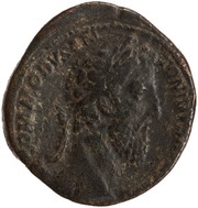 Sestertius - Commodus P M TR P VIIII IMP VI COS IIII P P S C; Pax obverse image