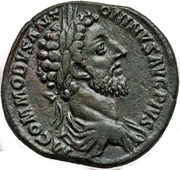 Sestertius - Commodus TR P VIIII IMP VI COS IIII P P S C; Minerva obverse image