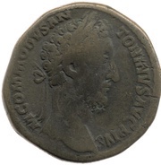 Sestertius - Commodus TR P VIIII IMP VI COS IIII P P S C; Roma and Victory obverse image