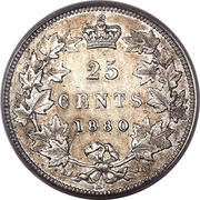 25 Cents - Victoria, Canada, 1870-1901 reverse image