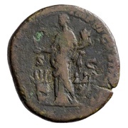 Sestertius - Commodus ANN AVG TR P VIIII IMP VI COS IIII P P S C; Annona, Rome, 183-184 reverse image