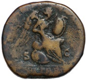 Sestertius - Commodus VICT BRIT P M TR P VIIII IMP VII COS IIII P P S C; Victory, Rome, 184 reverse image