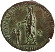 Sestertius - Commodus VOTA SVSCEP DECEN P M TR P VIIII IMP VII COS IIII P P S C, Rome, 184 reverse image