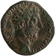 Sestertius - Commodus ITALIA P M TR P X IMP VII COS IIII P P S C; Italia obverse image