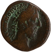 Sestertius - Commodus SALVS P M TR P X IMP VII COS IIII P P S C; Salus obverse image