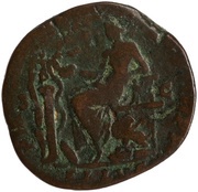 Sestertius - Commodus SALVS P M TR P X IMP VII COS IIII P P S C; Salus, Rome, 184-185 reverse image