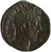 Sestertius - Commodus P M TR P XI IMP VII COS V P P S C; Janus obverse image
