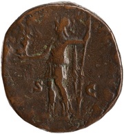 Sestertius - Commodus P M TR P XI IMP VII COS V P P S C; Roma and Victory, Rome, 186 reverse image