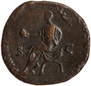 Sestertius - Commodus P M TR P XI IMP VII COS V P P S C; Victory, Rome, 186 reverse image