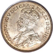25 Cents - George V obverse image