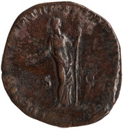 Sestertius - Commodus FEL PVBLICA P M TR P XI IMP VII COS V P P S C; Felicitas, Rome, 186 reverse image