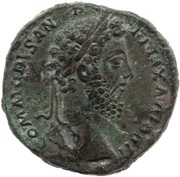 Sestertius - Commodus FID EXERCIT P M TR P XI IMP VII COS V P P S C obverse image