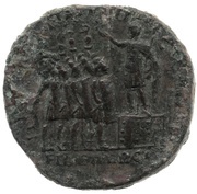 Sestertius - Commodus FID EXERCIT P M TR P XI IMP VII COS V P P S C, Rome, 186 reverse image