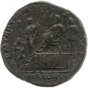 Sestertius - Commodus LIBERAL AVG VI P M TR P XI IMP VII COS V P P S C; Liberalitas, Rome, 186 reverse image