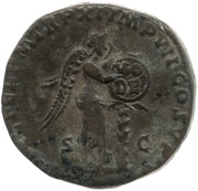 Sestertius - Commodus VIC FEL P M TR P XI IMP VII COS V P P S C; Victory, Rome, 186 reverse image