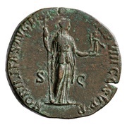 Sestertius - Commodus NOBILITAS AVG P M TR P XI IMP VIII COS V P P S C; Nobilitas, Rome, 186 reverse image