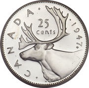 25 Cents - George VI with IND:IMP:, Canada, 1937-1947 reverse image