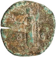 Sestertius - Commodus HILARITAS AVG P M TR P XII IMP VIII COS V P P S C; Hilaritas, Rome, 186-187 reverse image