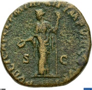 Sestertius - Commodus PVBLICA FEL P M TR P XII IMP VIII COS V P P S C; Felicitas, Rome, 186-187 reverse image