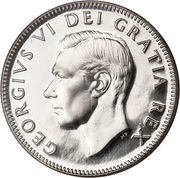 25 Cents - George VI w/o IND:IMP: obverse image