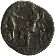 Sestertius - Commodus FORTVNAE MANENTI COS V P P S C; Fortuna, Rome, 186-189 reverse image