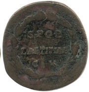 Sestertius - Commodus S P Q R LAETITIAE C V S C, Rome, 186-189 reverse image