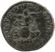 Sestertius - Commodus VICTORIAE FELICI COS V P P S C; Victory, Rome, 186-189 reverse image