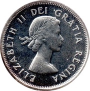 25 Cents - Elizabeth II 1st portrait obverse image