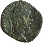 Sestertius - Commodus AVCTOR PIETAT P M TR P XIIII IMP VIII COS V P P S C; Pietas obverse image