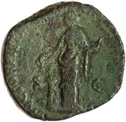Sestertius - Commodus AVCTOR PIETAT P M TR P XIIII IMP VIII COS V P P S C; Pietas, Rome, 188-189 reverse image