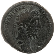 Sestertius - Commodus MINER VICT P M TR P XIIII IMP VIII COS V DES VI S C; Minerva and Victory obverse image